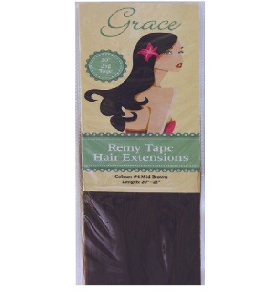 Hair Extensions Tape 4 Mid Brown