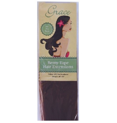 Hair Extensions Tape 37 Red Bordeaux